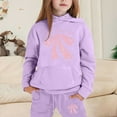thumbnail image 2 of Girls Outfit Sets Toddler Boy Girl Long Sleeve Cute Print Warm Hoodie Sweatpant Kids Outfits Sweat Suit,2-13Y, 2 of 4