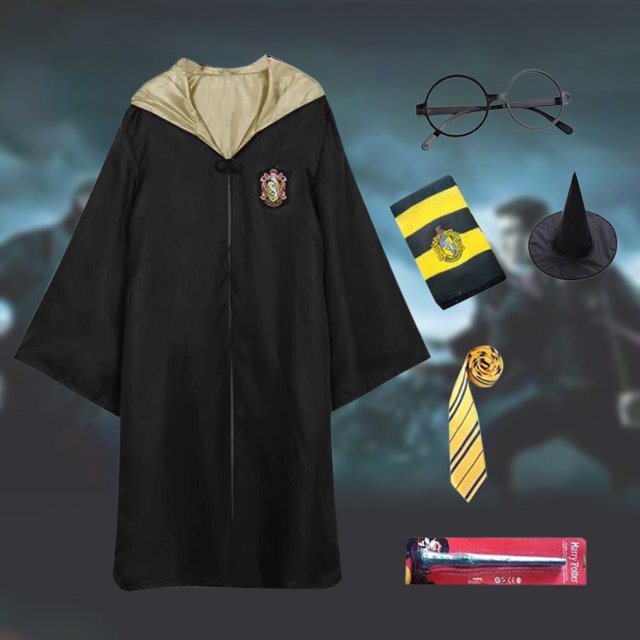 Disfraz De Alfarero Juego de 6 piezas Potter Cosplay Durable Harry Outfits Negro para adulto (125) Sywqhk libre de BPA