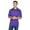 PURPLE/ WHITE, variant on UltraClub Men's Cool & Dry Sport Two-Tone Polo - 8406