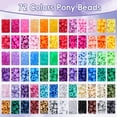 thumbnail image 3 of Kit para hacer pulseras QUEFE, 72 colores, 3000 unidades, cuentas de poni, 3 of 7