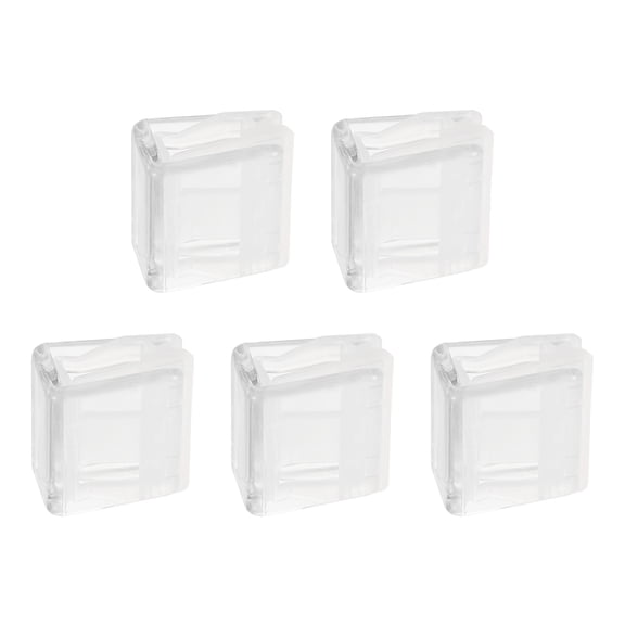 Uxcell Plastic Binder Clips, 5Pcs Cute Paper Clamps Reusable Small File Clips Desktop Document Organizer Accessories for Fixing Paper Desk Home Office Supplies, Transparent White