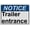 Warning Sign 1, variant on Weatherproof Horizontal ANSI Enter Sign (Trailer entrance) 8 in" x 12 in" UV Resistant Indoor Outdoor Workplace Insdustrial Caution Danger Warning SIgn