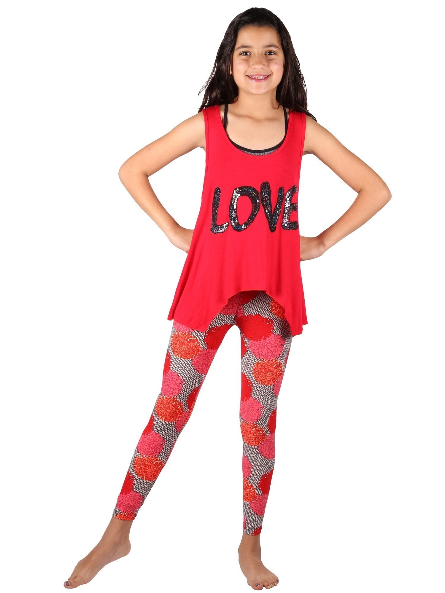 red leggings outfit