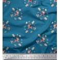 thumbnail image 1 of Soimoi Modal Satin Fabric Leaves,Mushroom & Deer Kids Printed Craft Fabric by The Yard 42 Inch Wide, 1 of 1