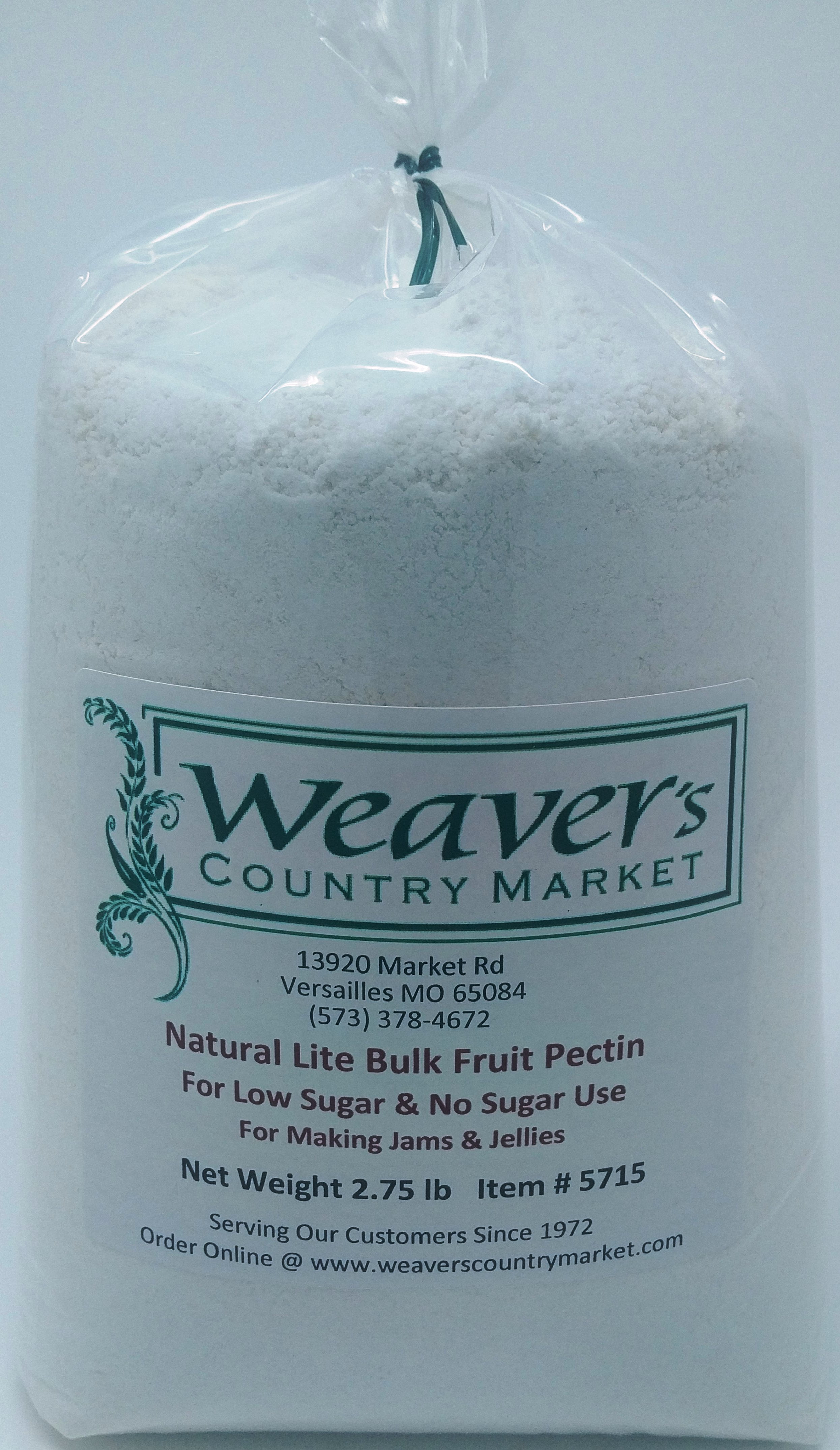 Weaver's Country Market All Natural Lite Bulk Fruit Pectin For Low and