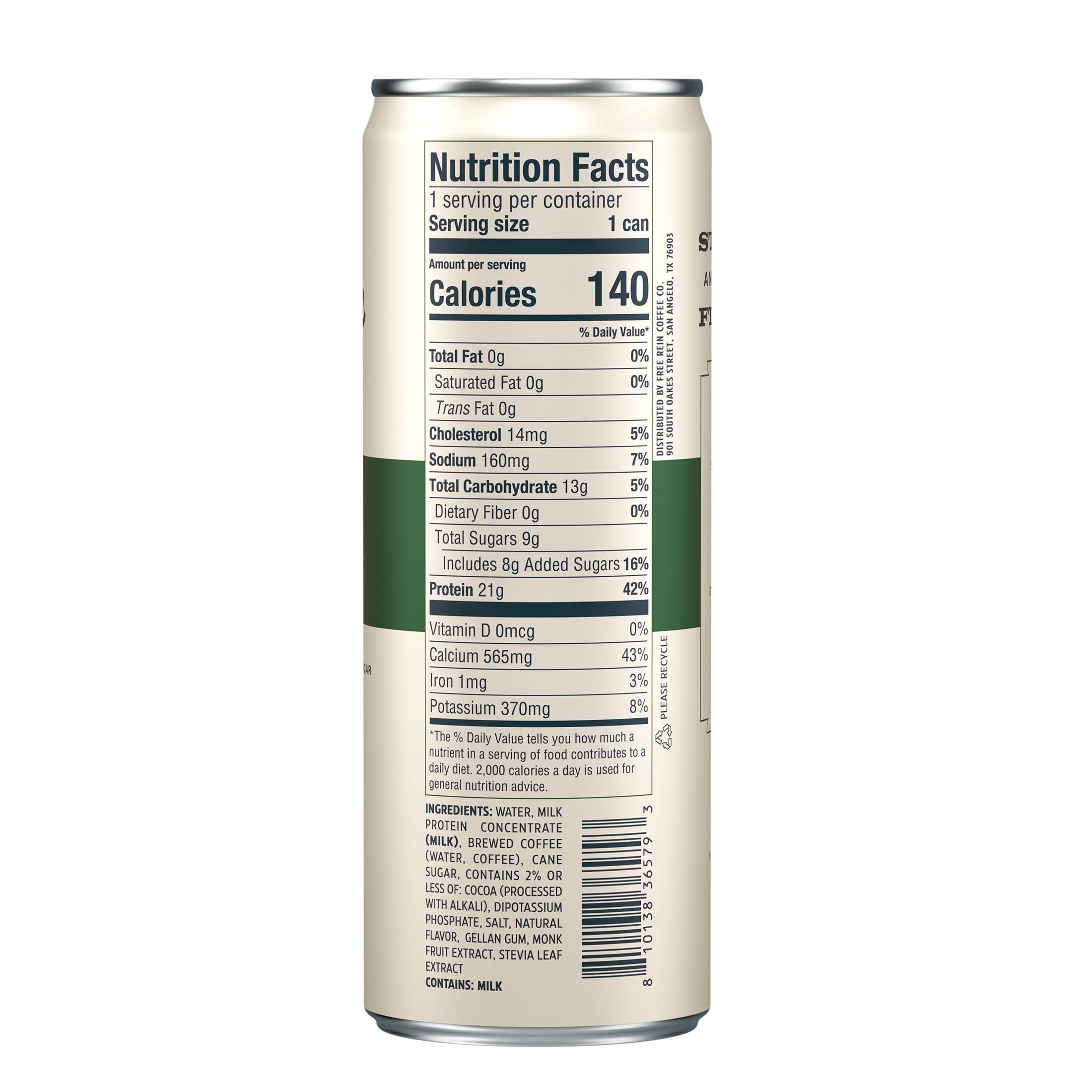 Free Rein Coffee Company Ready to Drink Chocolate Protein Cold Brew, 11 fl oz Can