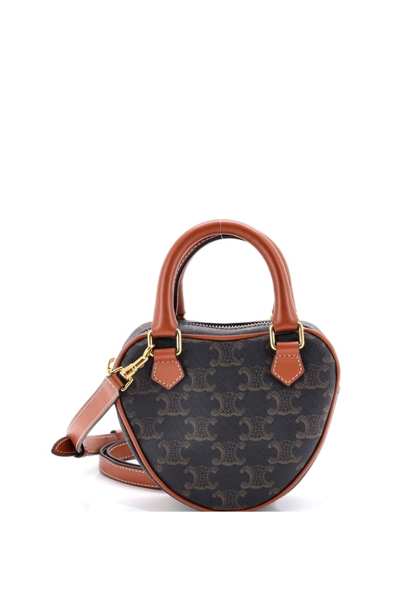 Pre-Owned Heart Bag Triomphe Coated Canvas Medium By Rebag