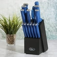thumbnail image 2 of Oster Langmore 15 Piece Stainless Steel Blade Cutlery Set in Dark Blue, 2 of 2