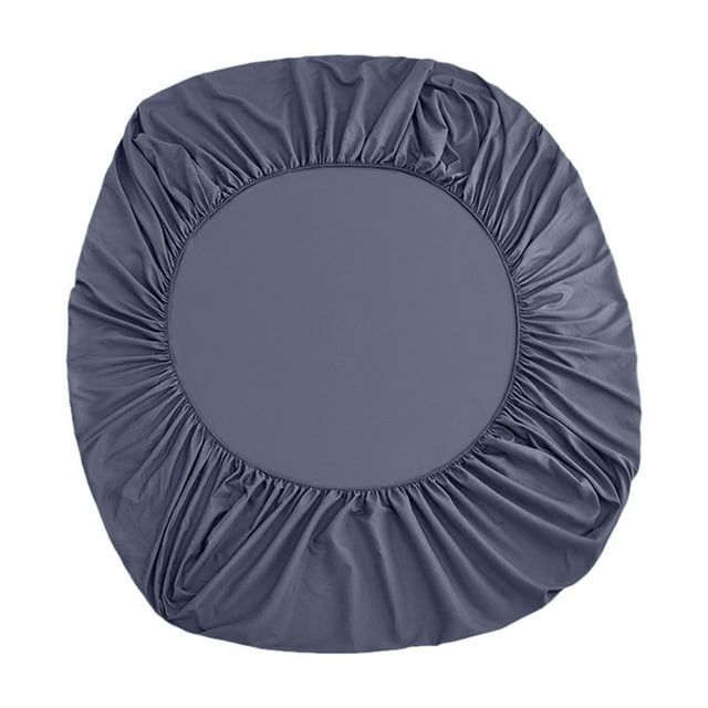 Matoen12 Twin Bed Sheets Fitted Sheet 1-Piece, All-Inclusive Mattress Protector Non-Slip Fixed Bed Cover, Modern Style Solid Color Polyester Skin-Friendly Soft Bed Sheets, 54"x75"x12", 1PC, Navy