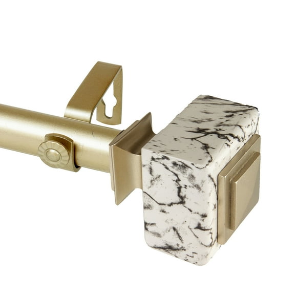 Domovina Tayla 1-inch Single Curtian Rod-Color:Gold,Size:120-170"