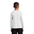 thumbnail image 2 of Sport Tek Teen Unisex Regular Plain Long Sleeves T-Shirt White Small, 2 of 4