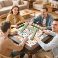 thumbnail image 7 of Decorative Floral Design Rubber Game Mat, 31.5 Inch Square Large Mahjong Table Pad with Anti-Slip Grip and Quiet Playing Area for Tiles and Cards, 7 of 7