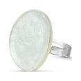 thumbnail image 2 of Cute and Vibrant Ocean Inspired Natural White Capiz Shell Circle Ring, 2 of 5
