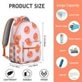 thumbnail image 6 of Orange Print Backpack - Stylish laptop backpack for school & work, lightweight & spacious, comfortable straps, trendy for men & women., 6 of 6