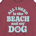 thumbnail image 3 of Instant Message - All I Need is the Beach & my Dog - Women's Racerback Tank Top, 3 of 6