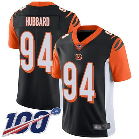 Limited Black Men Sam Hubbard Home Jersey Footballl 94 100th Season ...