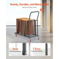 thumbnail image 3 of Folding Chair Rack Cart for 25 Chairs of 300 LBS L-shape Horizontal, 3 of 10