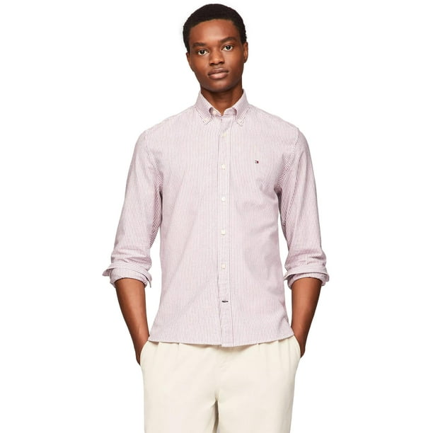 Camisa Tommy Hilfiger de manga larga de popelina con botones para hombre