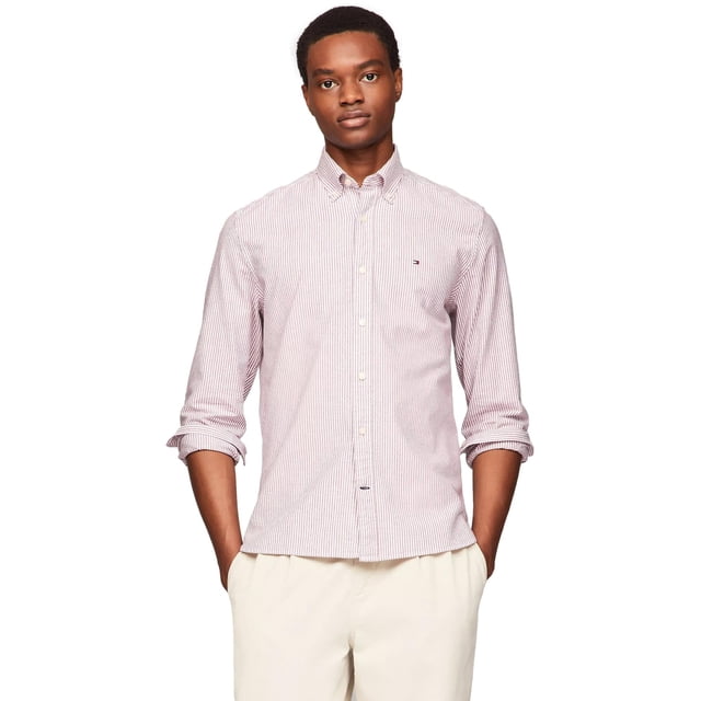 Camisa Tommy Hilfiger de manga larga de popelina con botones para hombre