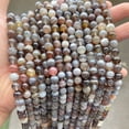 thumbnail image 1 of Cuentas sueltas de ágata del Golfo Pérsico natural, cuentas redondas de ágata de rayas grises, accesorios de joyería, cuentas, 1 of 4
