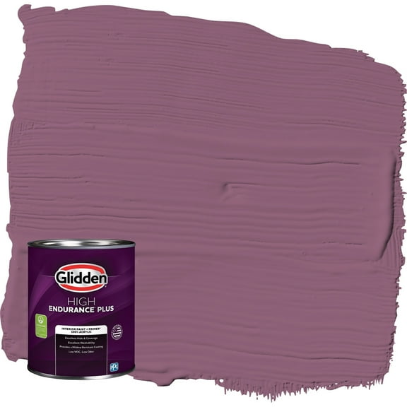 Glidden HEP Victorian Plum / Purple Flat Interior Paint with Primer, 1 Quart