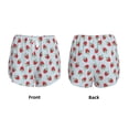 thumbnail image 3 of Rateoe Hand Drawn Strawberry Printed 2 in 1 Women's Workout Shorts for Athletic Gym Running Shorts with Phone Pockets-Medium, 3 of 7