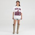 thumbnail image 3 of Women's Gameday Couture Cream Texas A&M Aggies Oversized Fierce Focus T-Shirt, 3 of 4