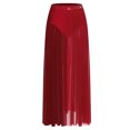 thumbnail image 2 of Oyolan Women's Long Maxi Dance Skirt Fairy Lyrical Dance Skirt Ballet Modern Dance wear Burgundy XXL, 2 of 9