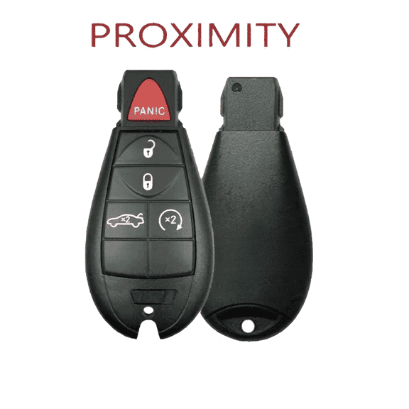 Fobik Remote Key Compatible with Dodge Challenger 2008 - 2014, 5 Button, IYZC01C