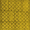 thumbnail image 1 of Ahgly Company Machine Washable Indoor Square Solid Yellow Modern Area Rugs, 5' Square, 1 of 4