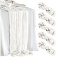 thumbnail image 1 of YQHWQ ft. Wavy White Cheesecloth Table Runner Bridal Shower Table Runner D 5-Pack, 1 of 5