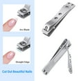 thumbnail image 2 of 2 Pieces Straight Edge Toenail Clippers, Nail Clipper Set, Strong Toenail Clippers, Large Wide Jaw Fingernail Toenail Clippers for Thick Nails Fingernail and Toenail Clipper for Men, 2 of 6