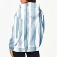 thumbnail image 3 of Christmas Zip up Hoodies Sweatshirts for Women 2024 Fall Oversized Long Sleeve Hooded Drawstring Sweatshirts Pockets Irregular Vertical Stripes Print Winter Jackets for Women 2024, 3 of 5