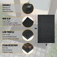 thumbnail image 3 of Ottomanson Easy Clean, Waterproof Non-Slip 3x5 Indoor/Outdoor Rubber Doormat, 35" x 60", Black, 3 of 6