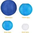 thumbnail image 2 of NOGIS 12PCS Paper Lanterns with Assorted Colors and Sizes Paper Lanterns Decorative,Chinese/Japanese Paper Hanging Decorations Ball Lanterns Lamps for Home Decor, Parties, and Weddings (Blue), 2 of 7