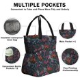 thumbnail image 3 of Pioneer Flower Floral Print Pattern Drawstring Lunch Bag Women - Drawstring Lunch Bag Insulated for Work Office - Stain-Resistant Large Lunchbags for Women with Multi-Pockets, 3 of 6