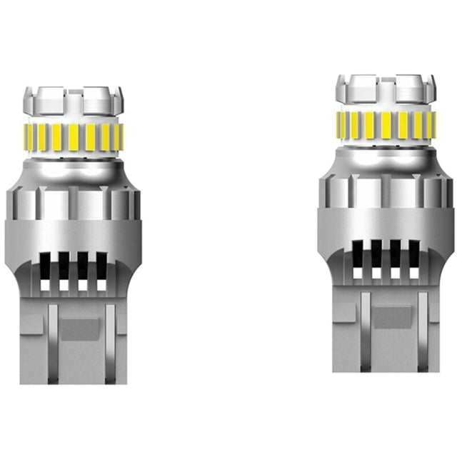 2 x Coche Luces LED Canbus T20 7440 W21W para marcha atrás, W21/5W 7443, luz de freno, intermitente, luz trasera de 6500 K, superbrillante