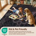 thumbnail image 4 of Design&I 9'x12' Washable Area Rug Snag-Free Skull Moth Whimsigoth Pentagram Border Moody Snake Gothic Round Playful for Dining Room, Basement, Large Office, 4 of 7