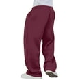 thumbnail image 3 of Men's Baggy Sweatpants Fleece Wide Leg Casual Sweat Pants Drawstring Athletic Workout Gym Jogger with Pockets, 3 of 3