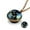 Multicolor, variant on Glow In The Dark Galaxy System Double Sided Glass Dome Planet Necklace Pendant