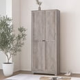 thumbnail image 4 of UBesGoo 72" Traditional Freestanding Kitchen Pantry Cabinet Wardrobe Armoire, Gray, 4 of 4