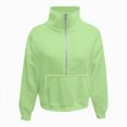 thumbnail image 4 of TOWED22 Girls Half Zip Sweatshirt Solid Fleece Quarter Zip Pullover Hoodis Fall Clothes for Teen Girls Thumb Hole,11-12 Y, 4 of 7