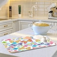 thumbnail image 5 of SKYSONIC Dish Drying Mat for Kitchen Counter Butterfly & Flower Eco Friendly Drying Mat - Easy to Clean Heat Resistant Dish Mat - 18x24, 5 of 6