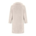 thumbnail image 5 of Herrnalise Jackets For Women Loose And Winter Wool Long Sleeved Lapel Wool Medium Long Coat Shackets For Women 2024 fall Beige,XXXXXL, 5 of 5