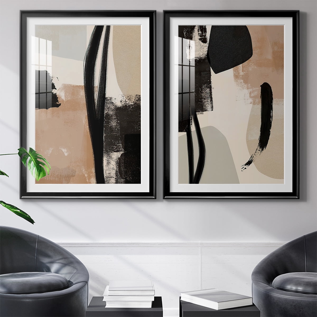 Wexford Home Selective Arrangement I Premium Framed Print, 22.5" x 30.5" - Ready to Hang, Black (Set of 2)