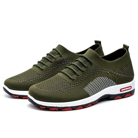 

Quealent Men Shoes Mens Casual Shoes Fashion Sneakers Breathable Comfort Walking Shoes for Male Army Green 9