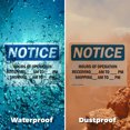 thumbnail image 6 of (2 Pack) Hours Of Operation Receiving ____ Am - ____ OSHA Notice Sign 18 Inch X 12 Inch Plastic Sign, Weather Resistant, UV Protected for Workplace, Business, and Construction Site,, 6 of 8