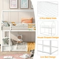 KOFUN Metal Bunk Bed Twin over Twin, House Bunk Bed with Builtin