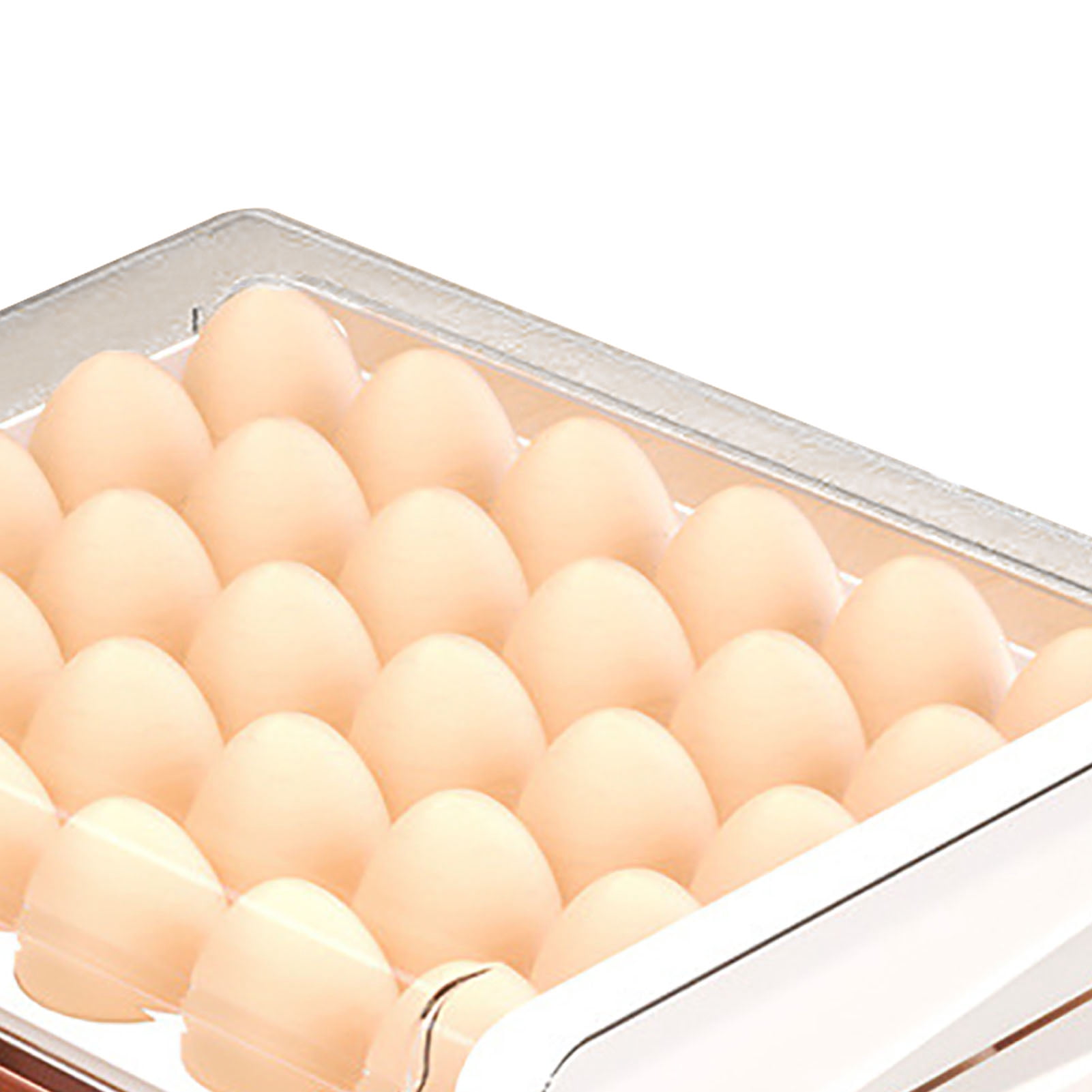 Refrigerator Egg Holder, Stackable Fridge Egg Tray Container Spacious Clear  For Apartment