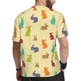 thumbnail image 2 of Wukai Colorful Rabbit Print Men's Short-Sleeved Mesh T-Shirt,Quick-Dry Short Sleeve Workout T-Shirt-Small, 2 of 8